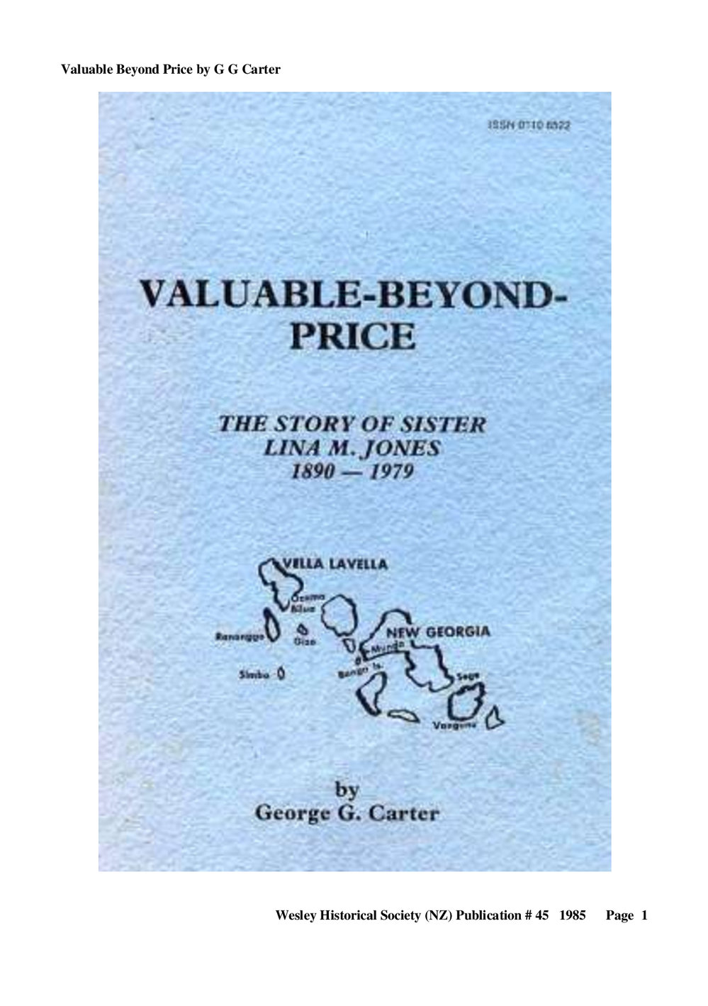 45 Valuable Beyond Price - Wesley Historical Society Proceedings