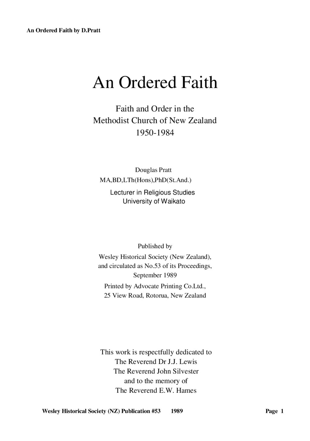 53 An Ordered Faith - Wesley Historical Society Proceedings