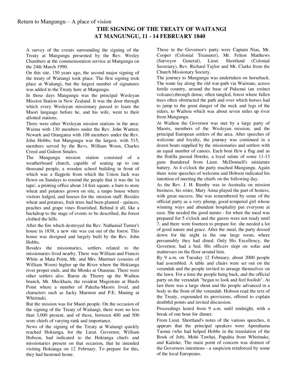 55 Return to Mangungu - Wesley Historical Society Proceedings