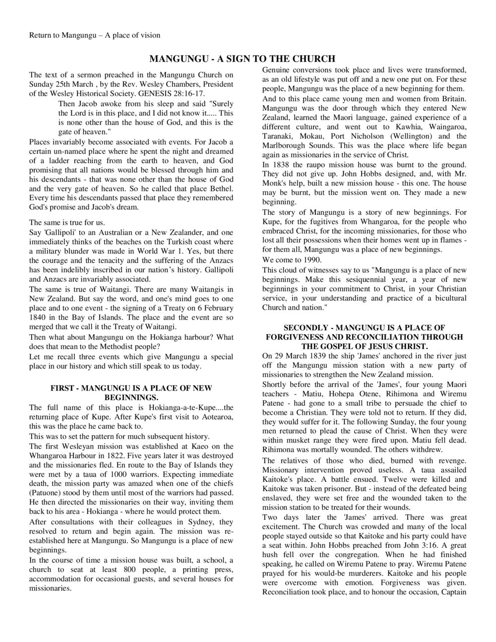 55-2 THE CHURCH AND THE TREATY TODAY - Wesley Historical Society Proceedings