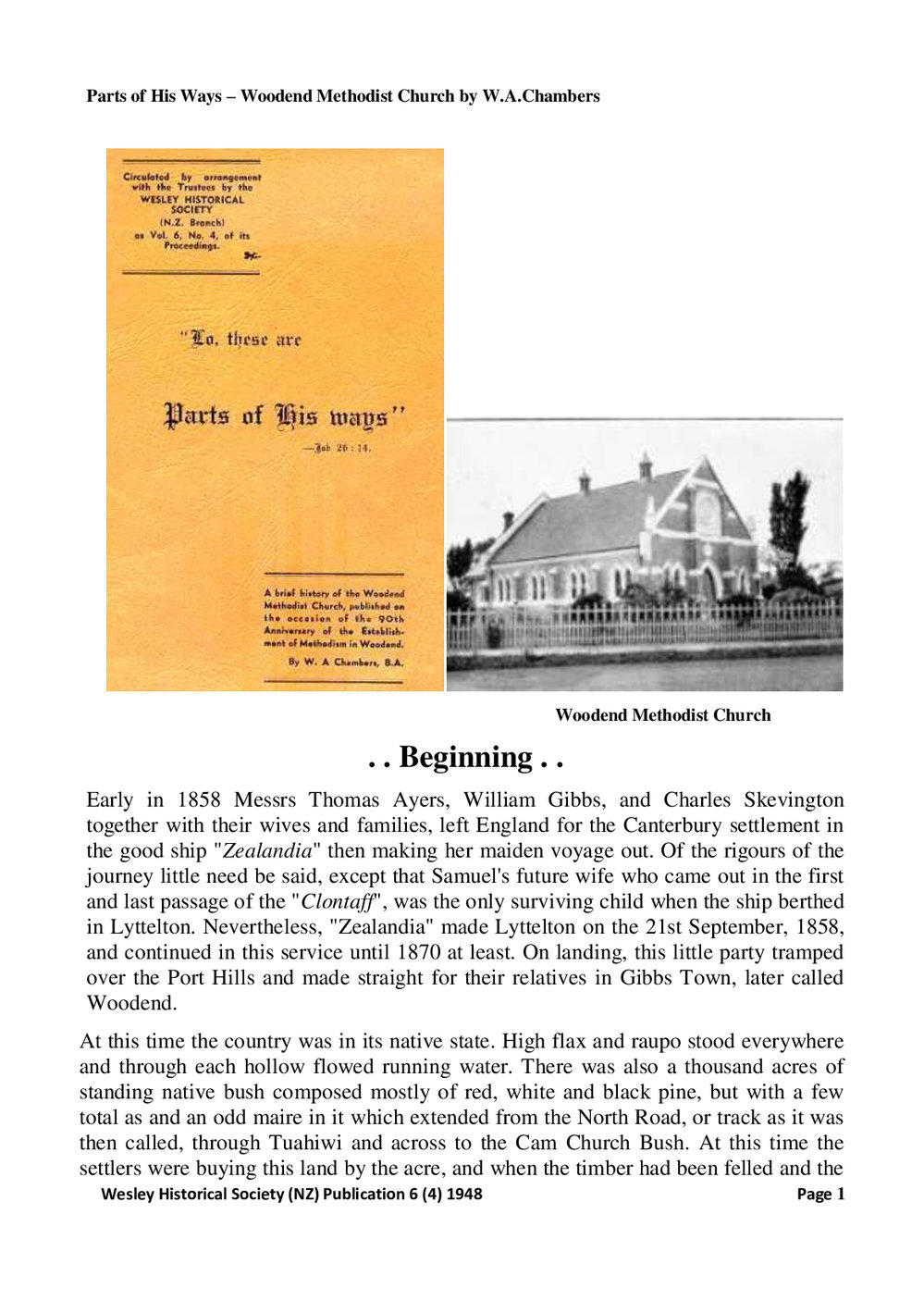 6 (4) Parts of His Ways - Wesley Historical Society Proceedings