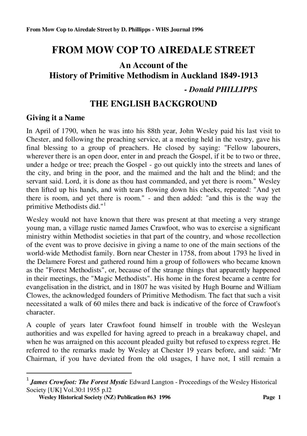 63 (1) From Mow Cop to Airedale St - Wesley Historical Society Proceedings