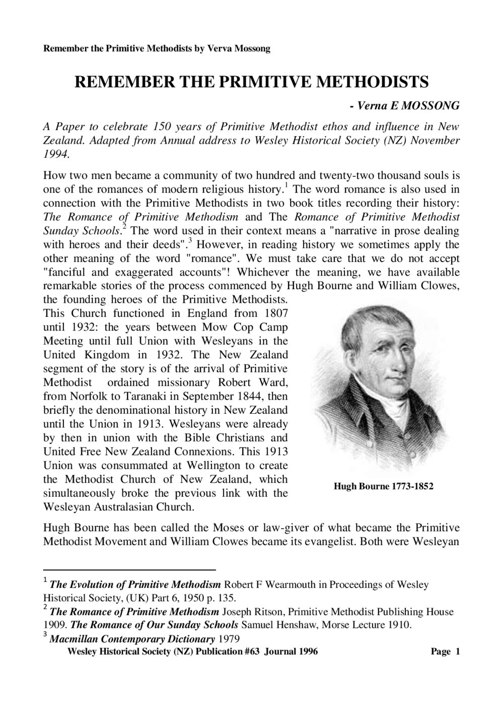 63 (3) REMEMBER THE PRIMITIVE - Wesley Historical Society Proceedings