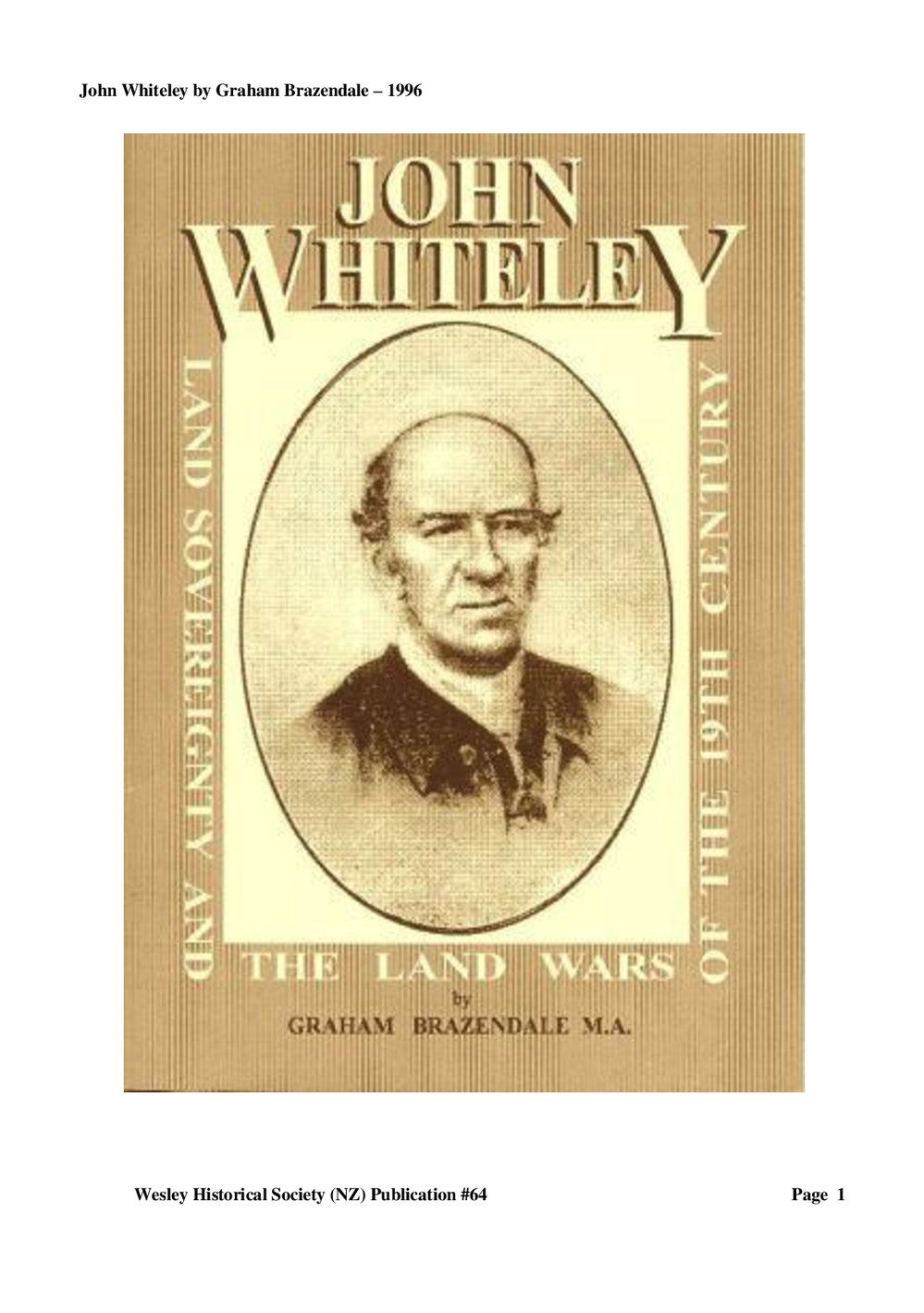 64 John Whiteley - Wesley Historical Society Proceedings
