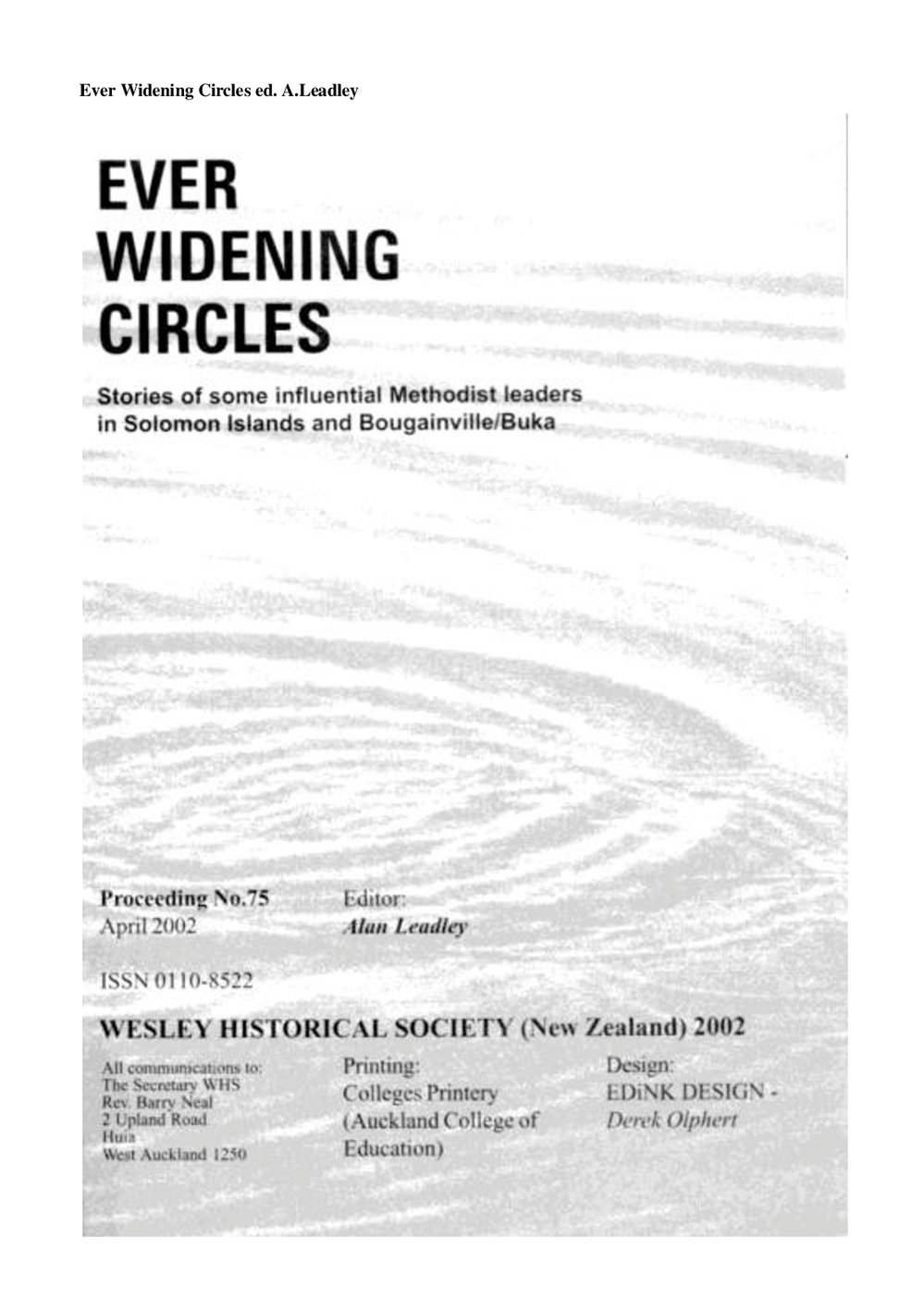 75 Ever Widening Circles - Wesley Historical Society Proceedings