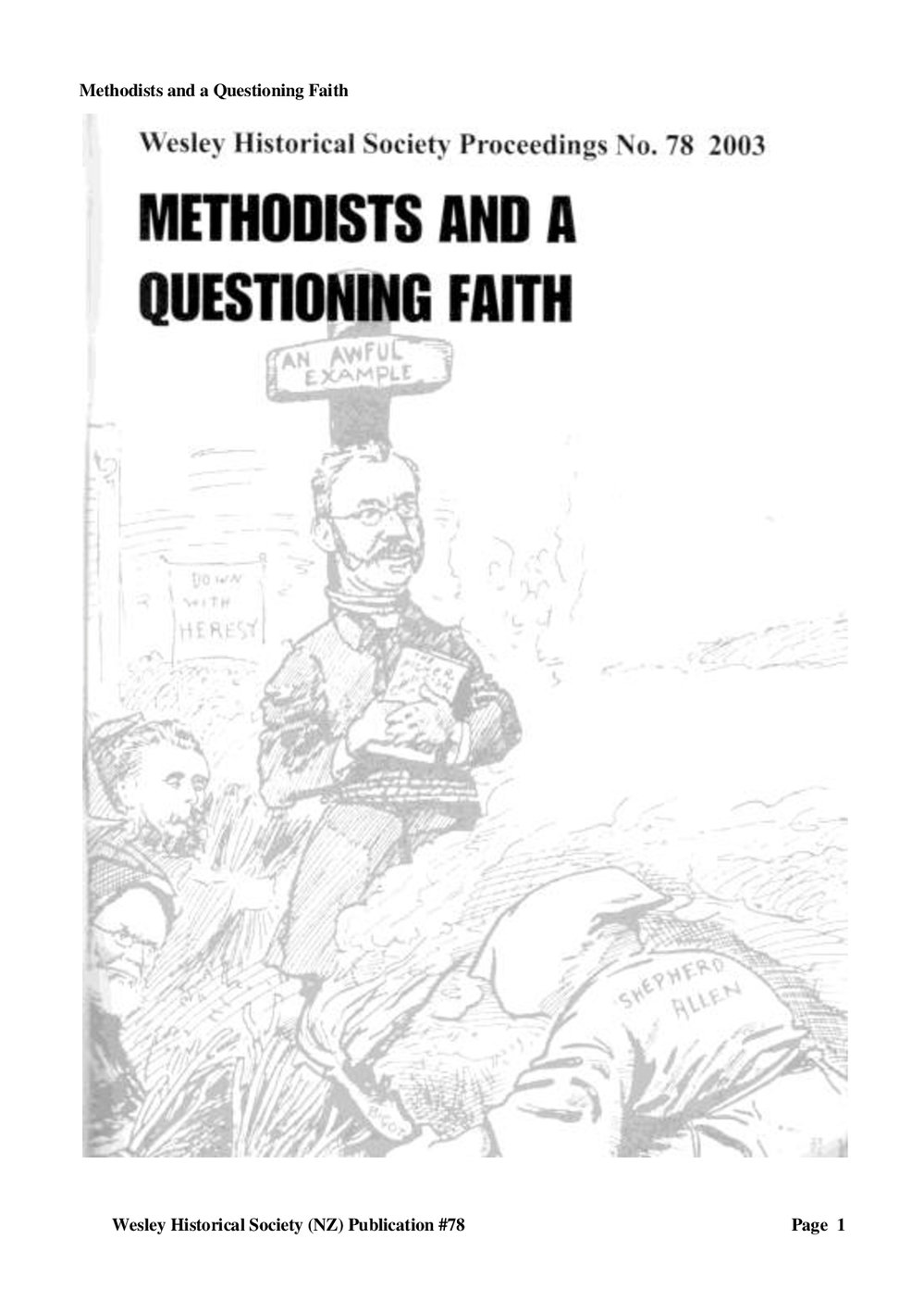78 Questioning Faith - Wesley Historical Society Proceedings