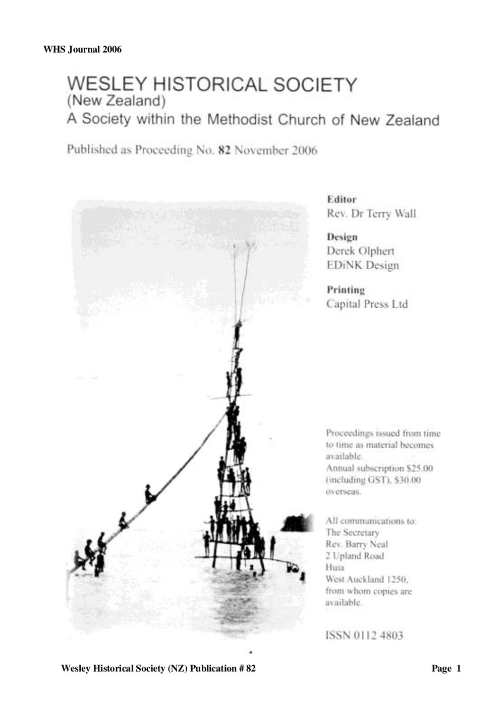 82 Journal 2006 - Wesley Historical Society Proceedings