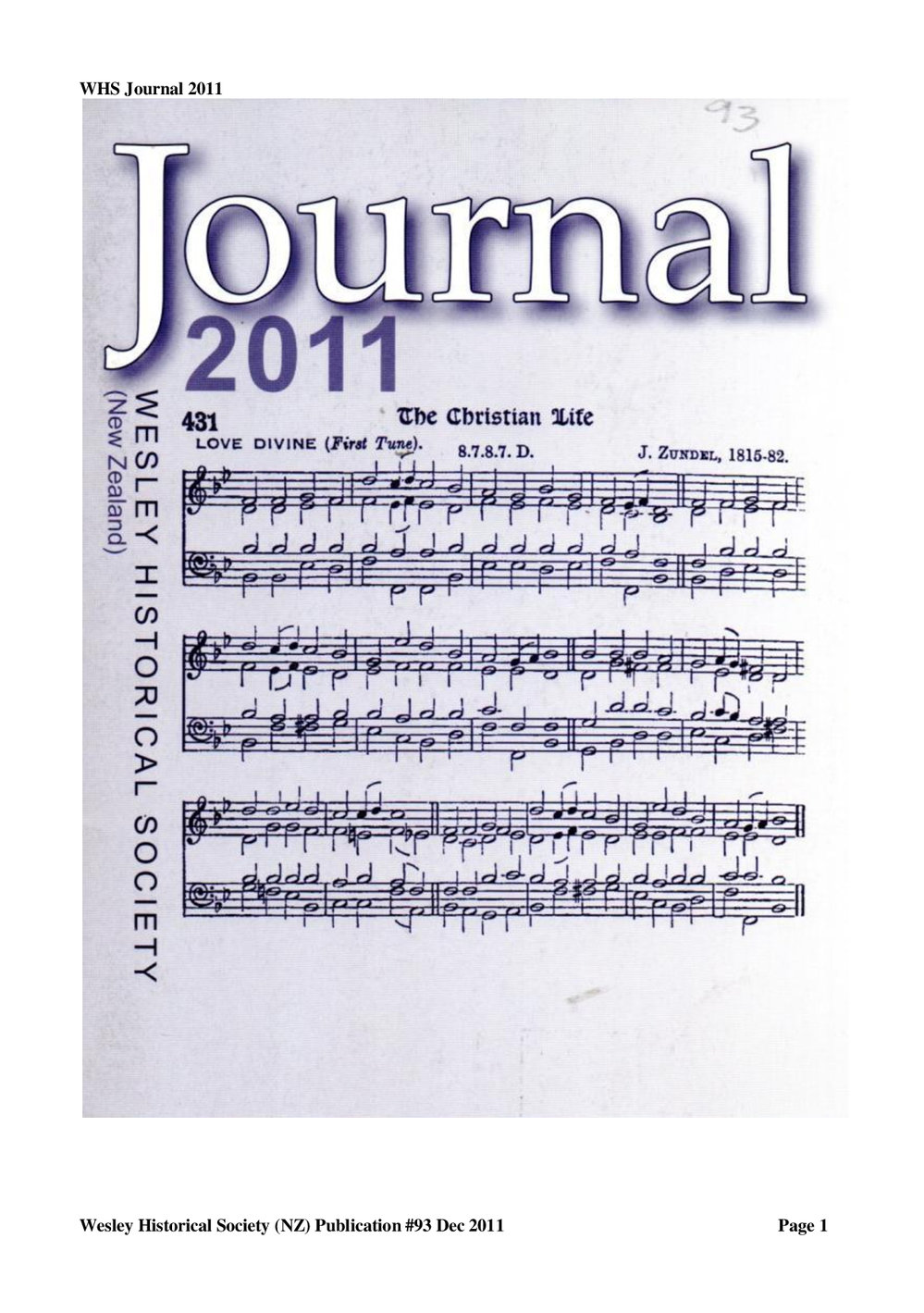 '93 Journal 2011 - Wesley Historical Society Proceedings