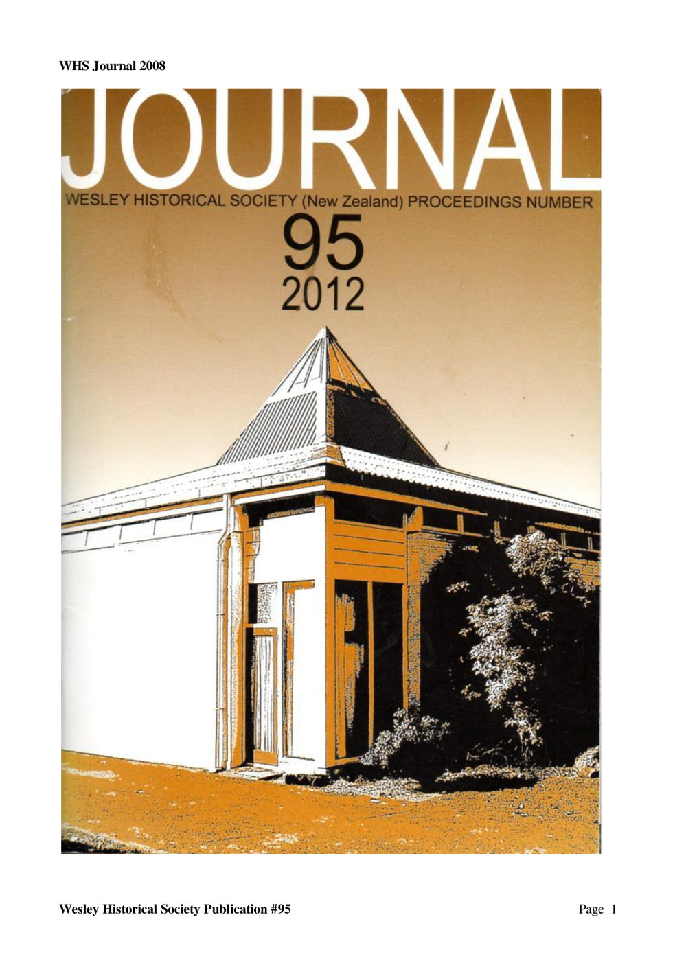 '95 Journal 2012 - Wesley Historical Society Proceedings
