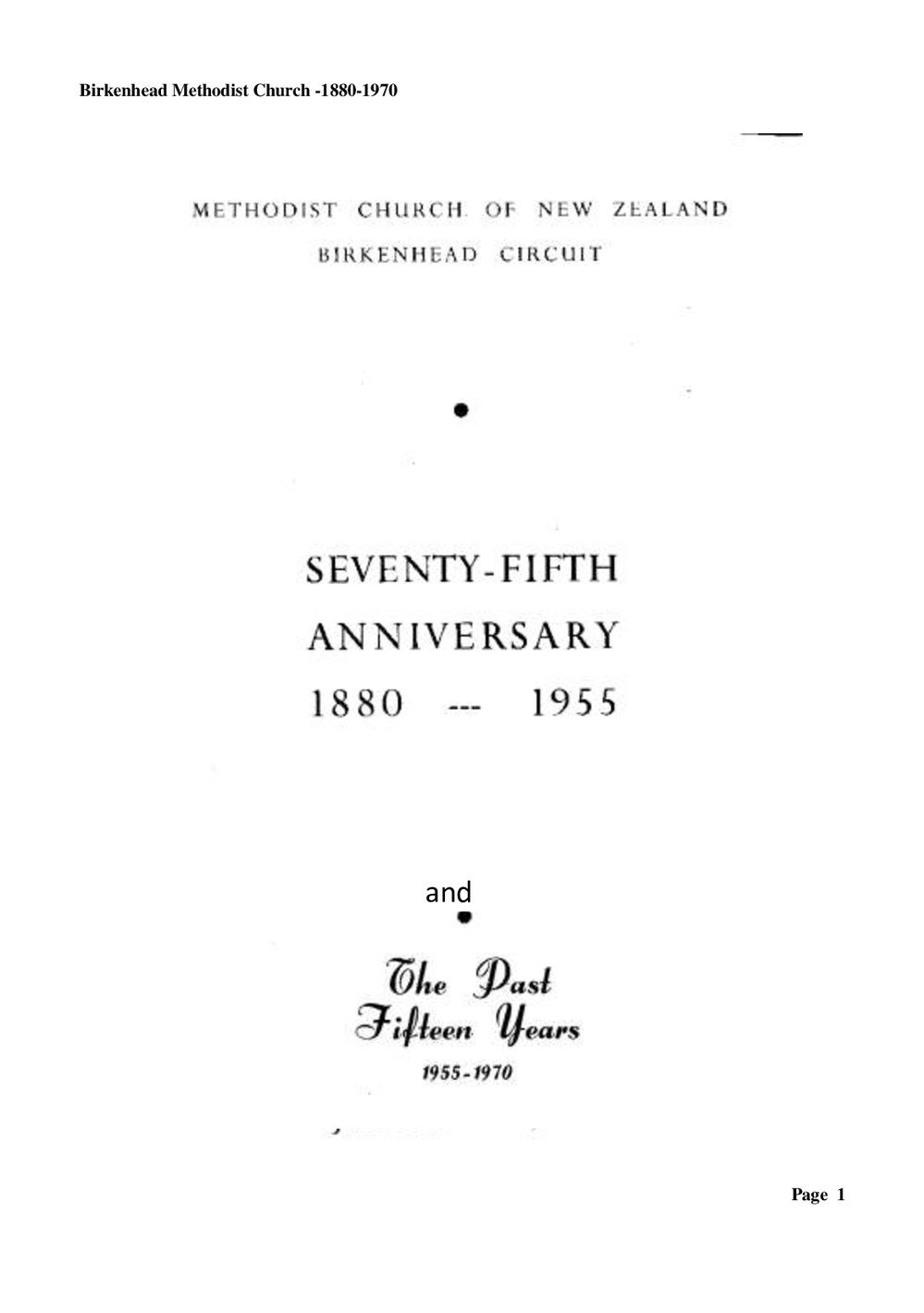 BIRKENHEAD METHODIST CHURCH 75th - Wesley Historical Society Proceedings