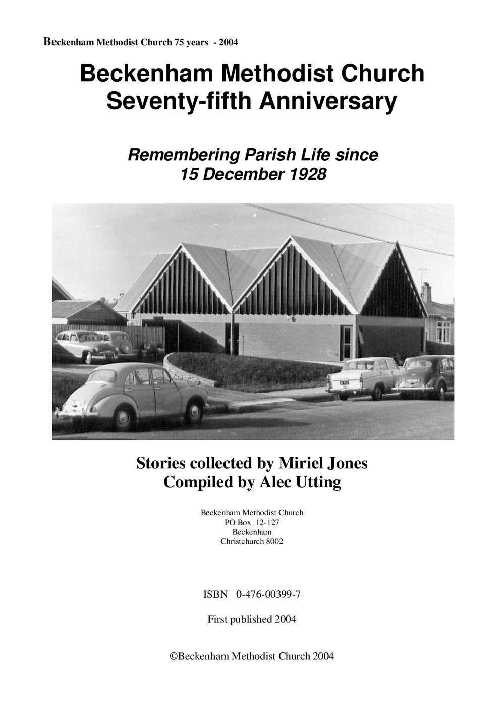 Beckenham 75th - Wesley Historical Society Proceedings