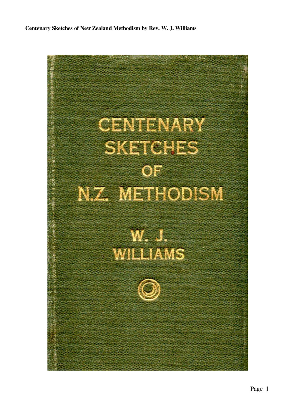 Centenary Sketches - Wesley Historical Society Proceedings