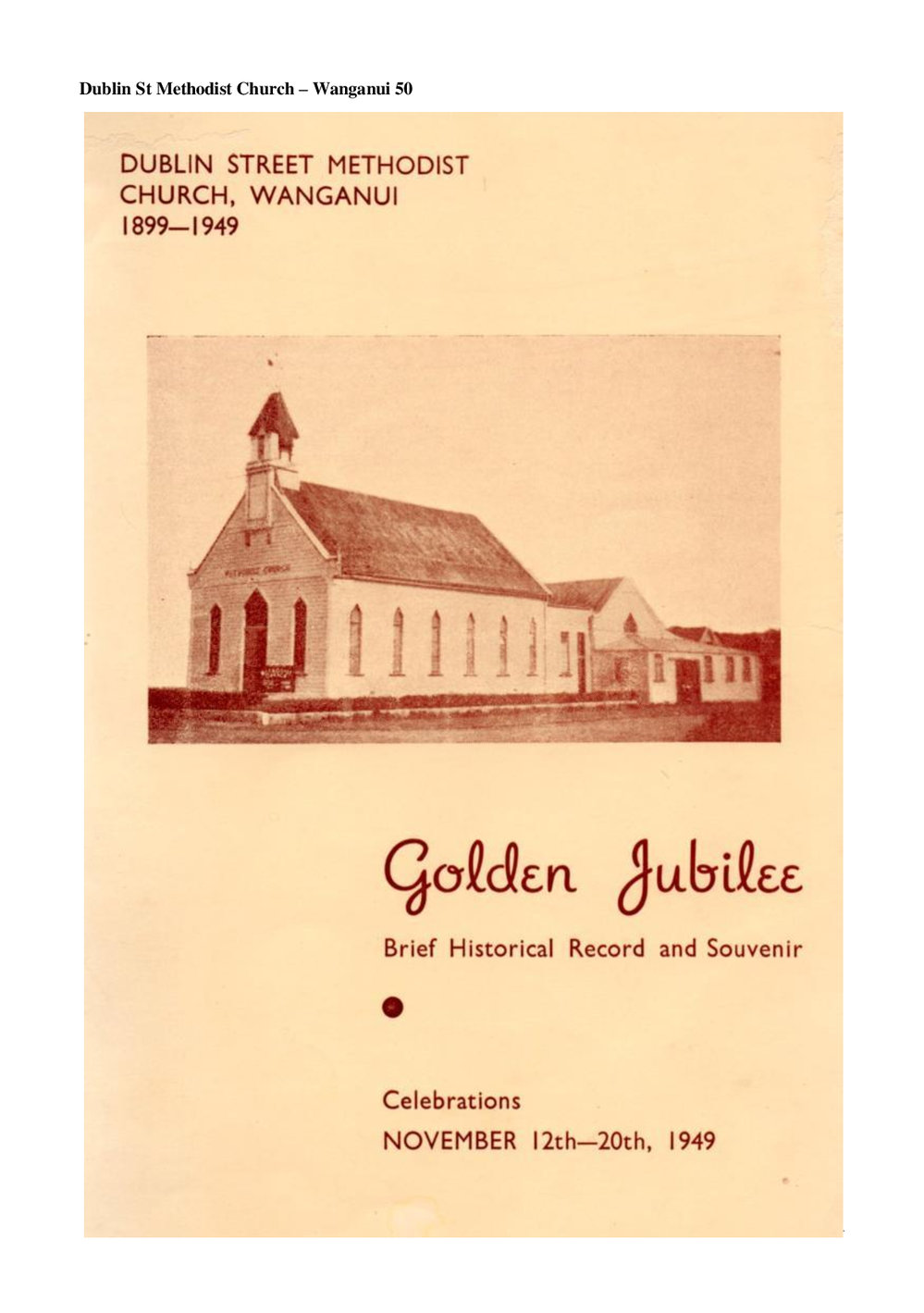 Dublin St Wanganui 50 - Wesley Historical Society Proceedings