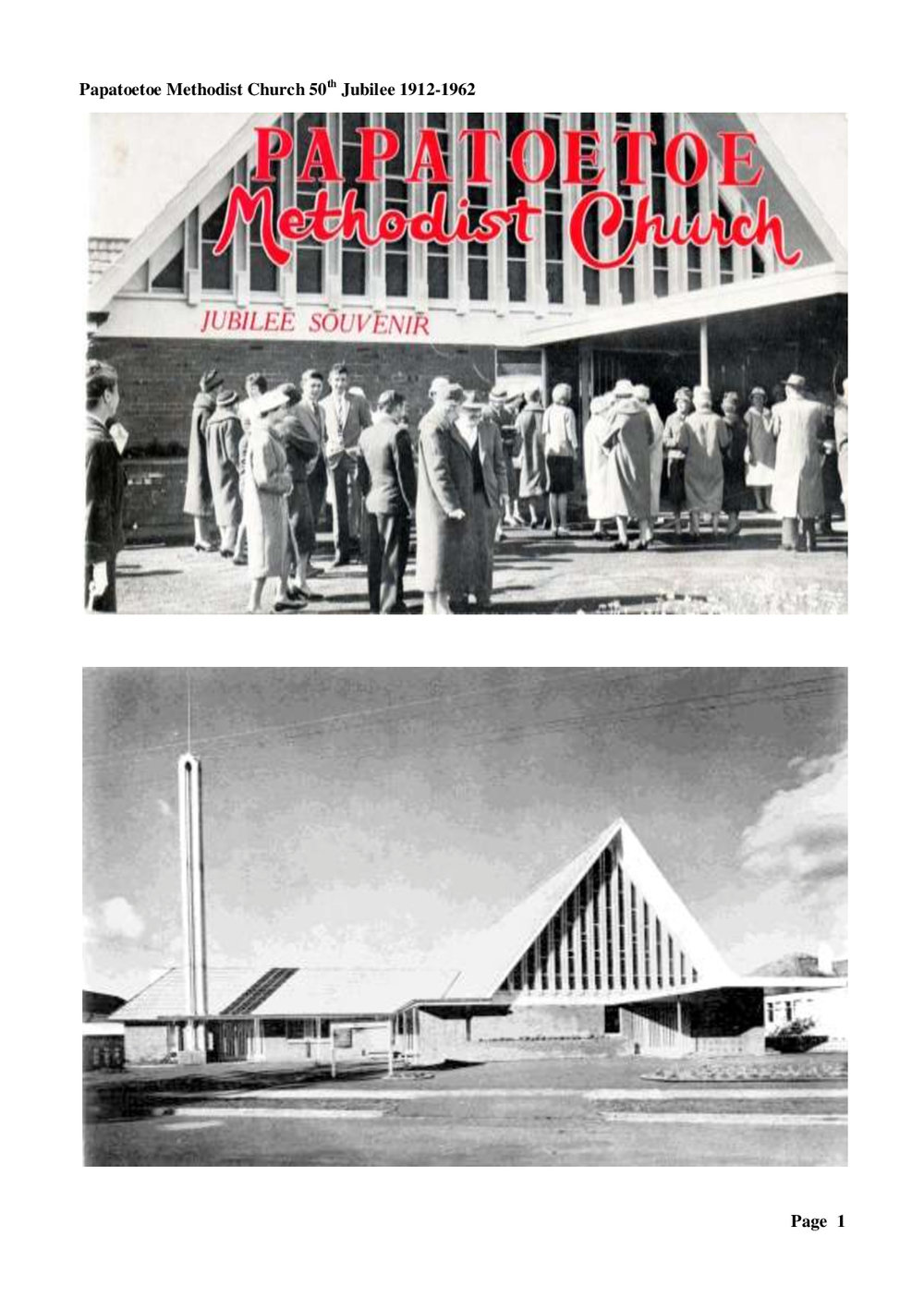 Papatoetoe50th - Wesley Historical Society Proceedings