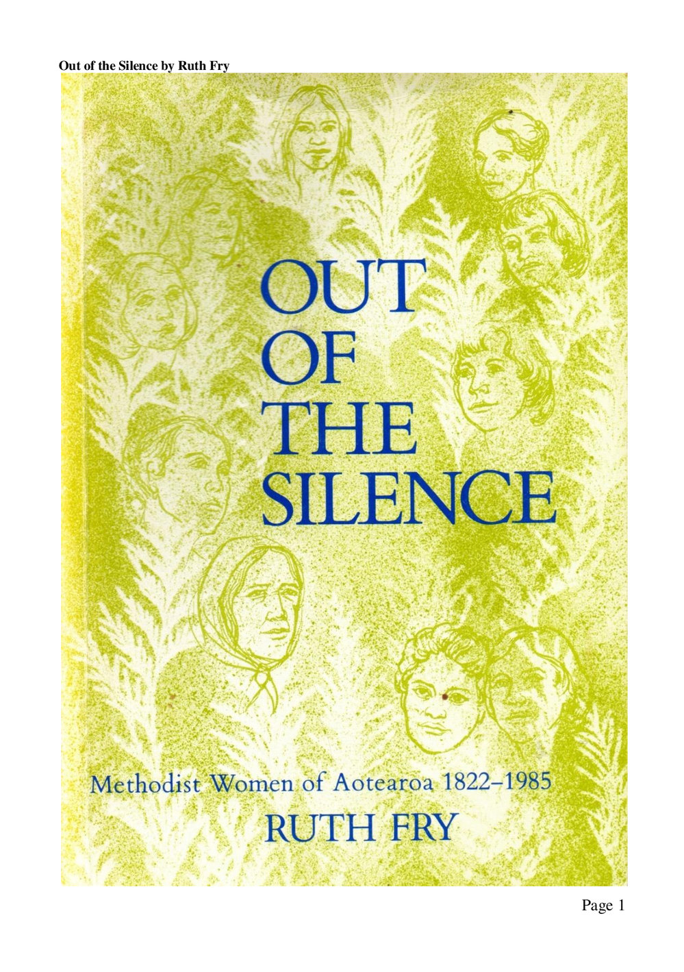Out of the Silence - Wesley Historical Society Proceedings