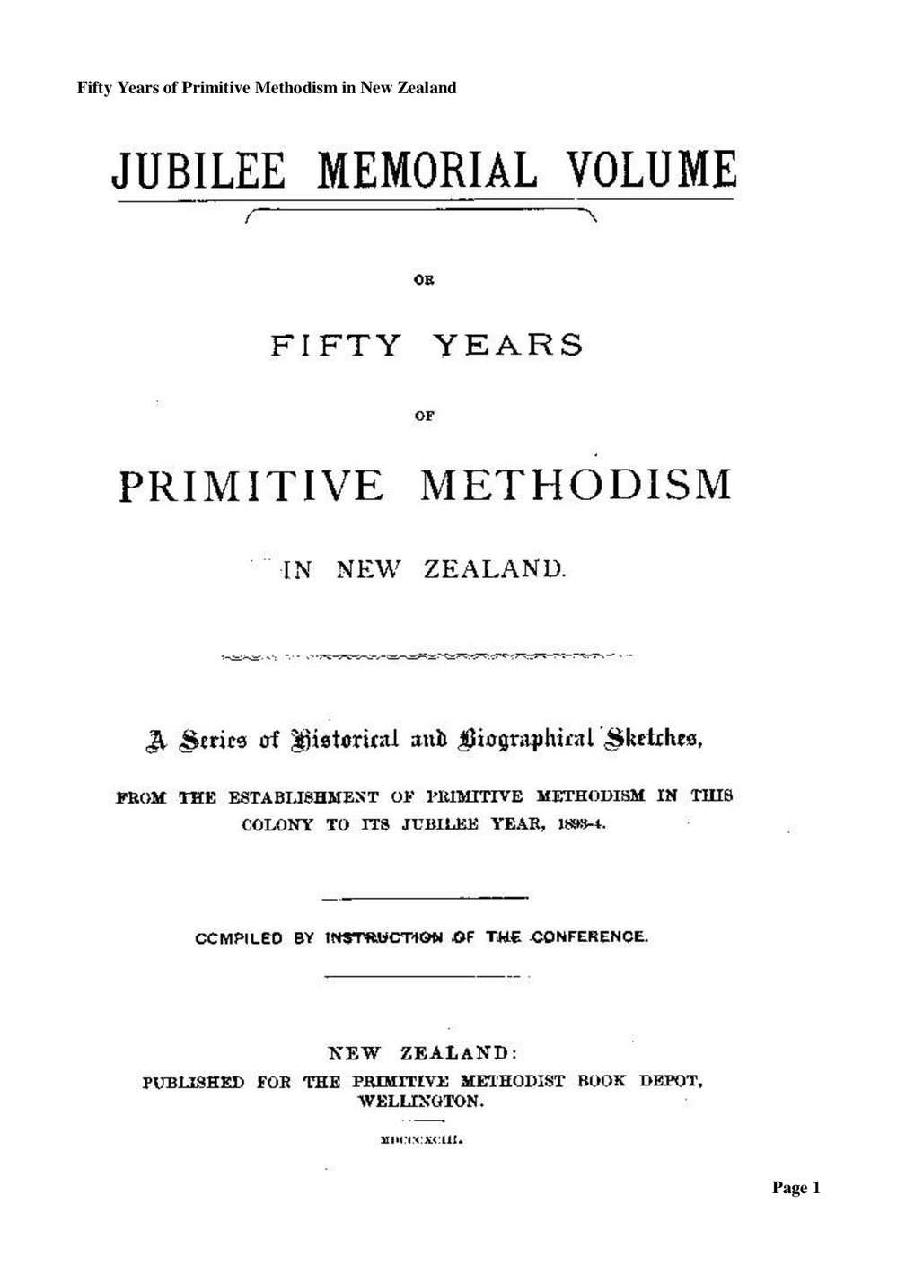 Primitive Methodism in NZ - Wesley Historical Society Proceedings