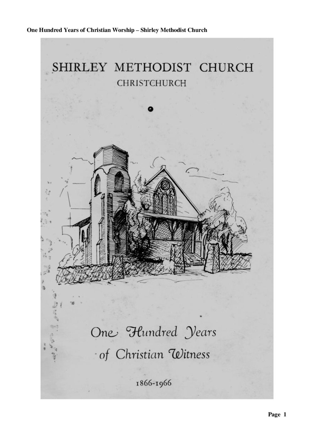 Shirley 1866-1966 - Wesley Historical Society Proceedings