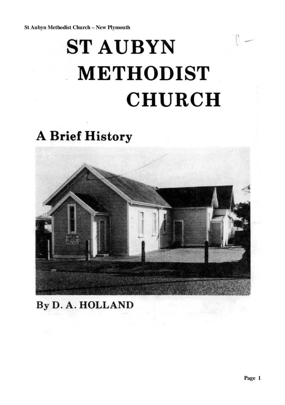 St Aubyn NP - Wesley Historical Society Proceedings