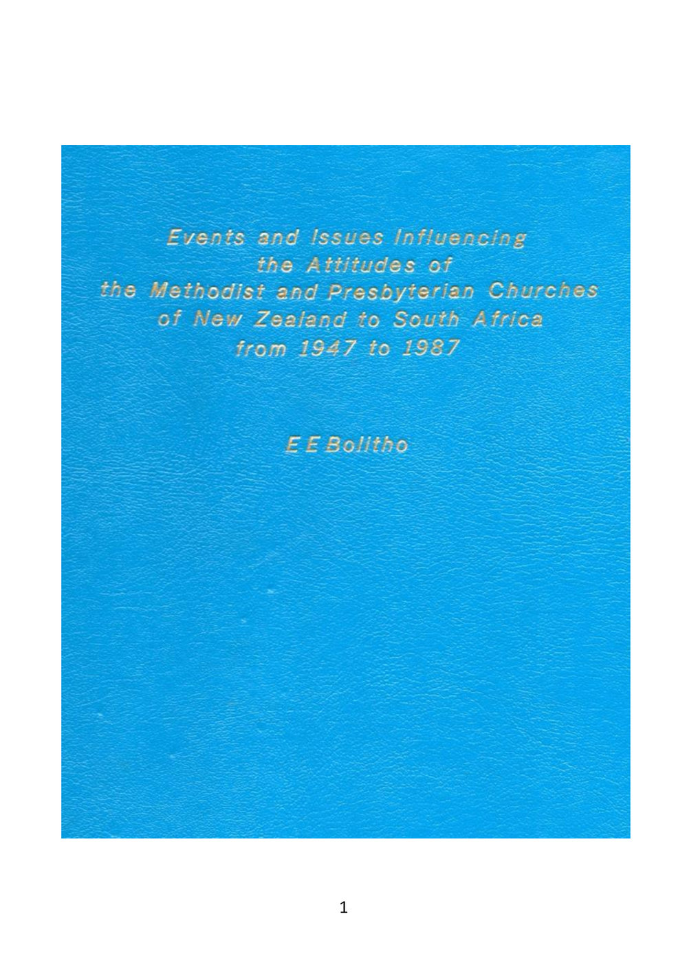 South Africa attitudes - Wesley Historical Society Proceedings