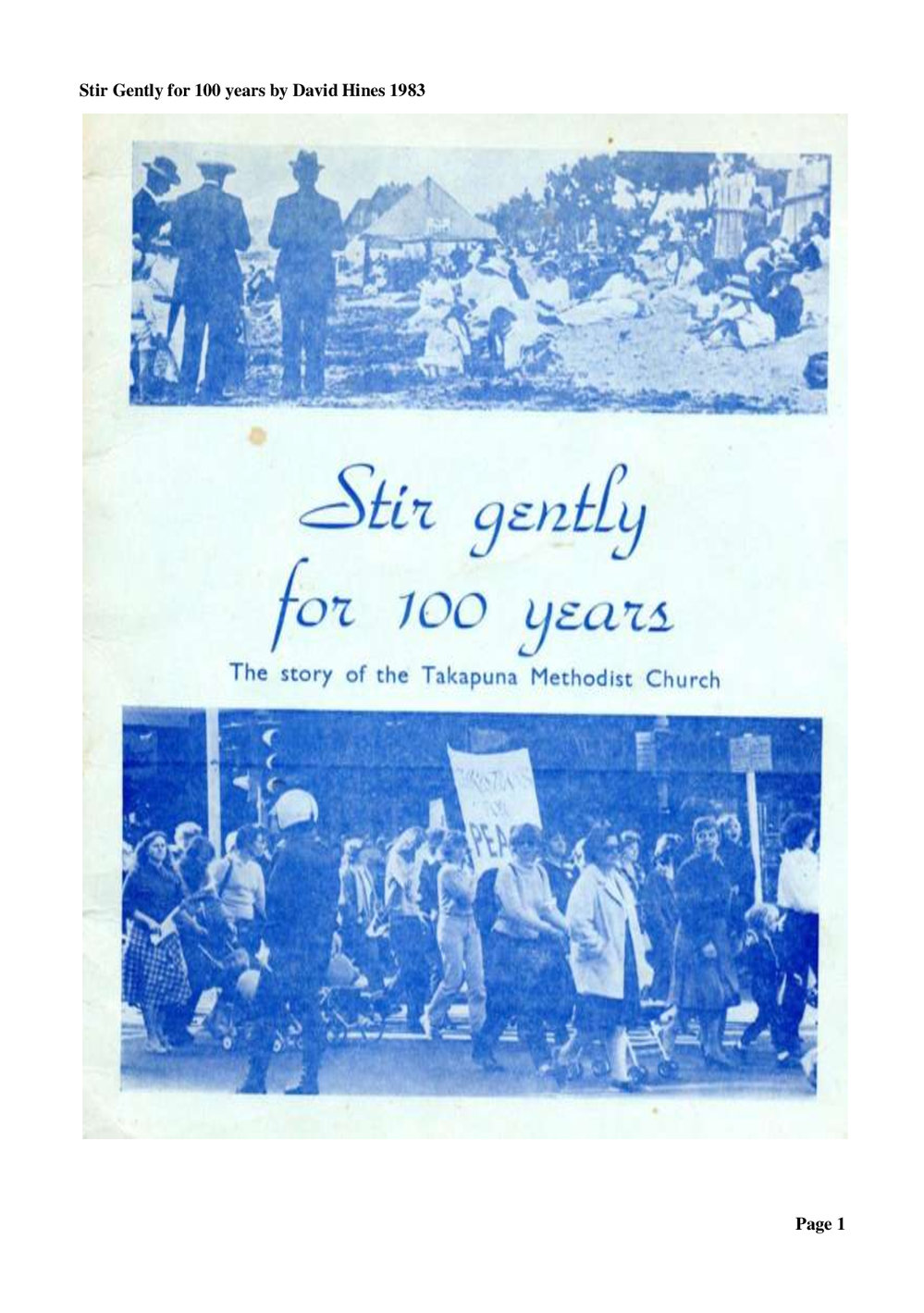 Stir Gently for 100 years - Wesley Historical Society Proceedings