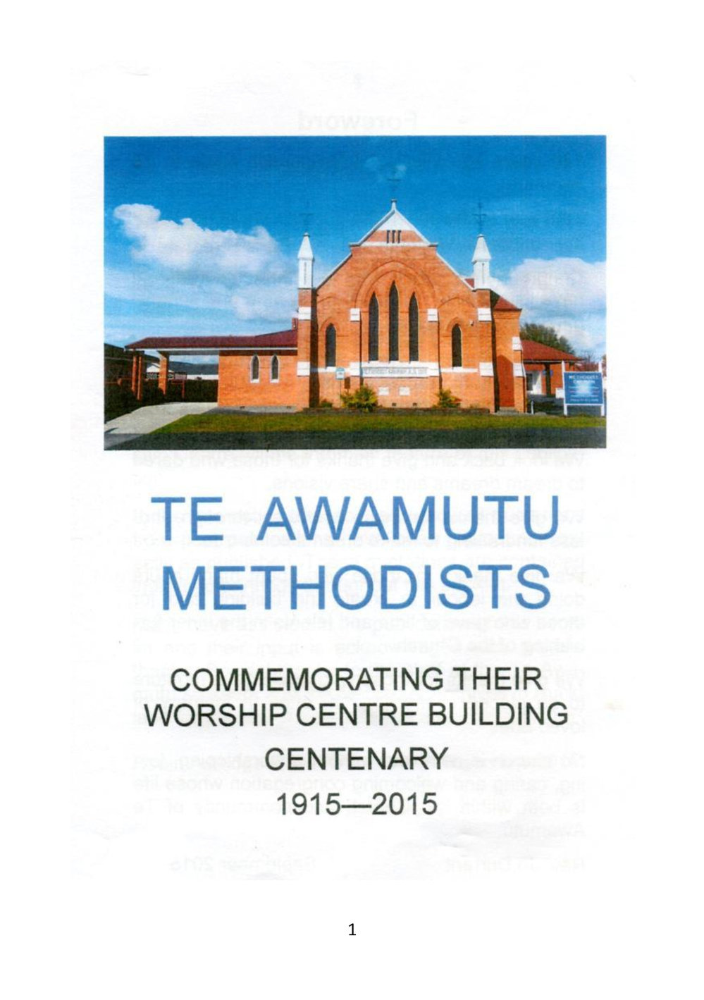 Te Awamutu100 a - Wesley Historical Society Proceedings