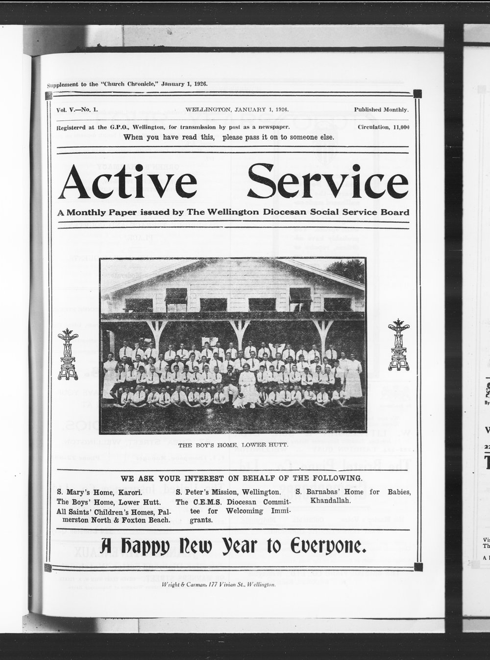 The Church Chronicle, Wellington: January 1926 Supplement