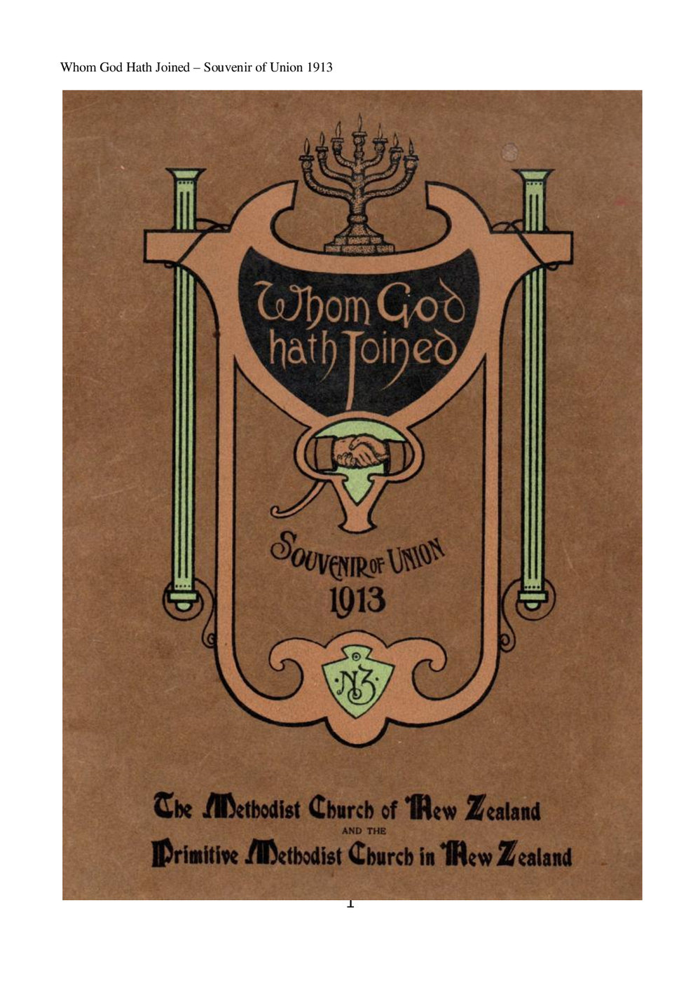Union 1913 - Wesley Historical Society Proceedings