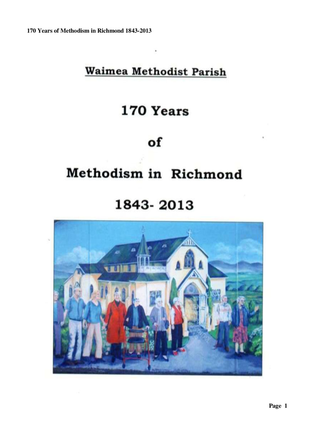 Waimea 170 - Wesley Historical Society Proceedings