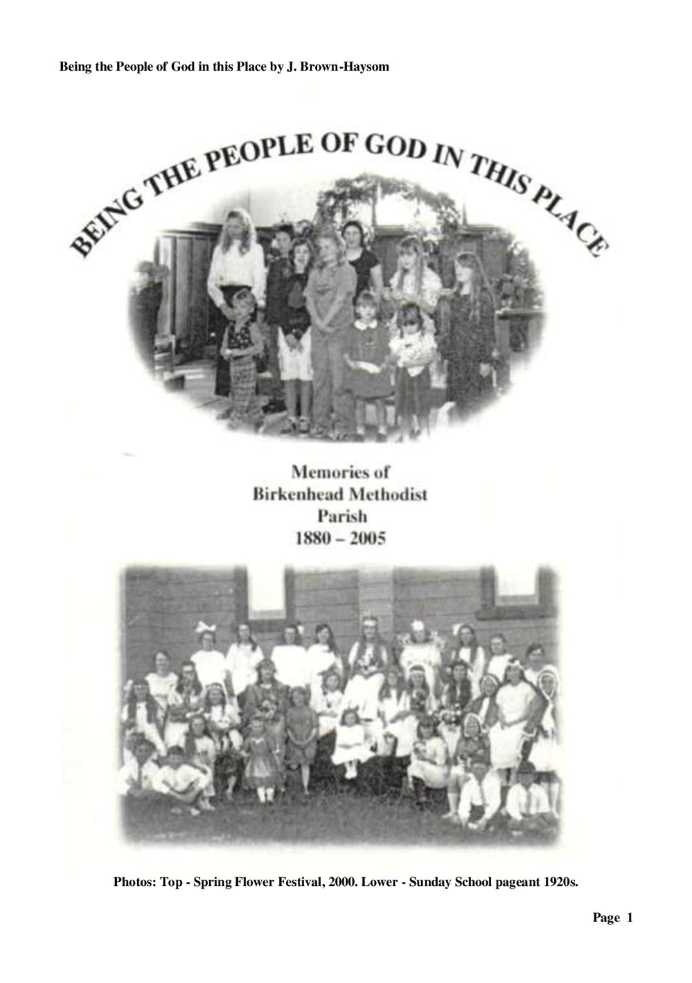 Zion Hill 1880-2005 - Wesley Historical Society Proceedings