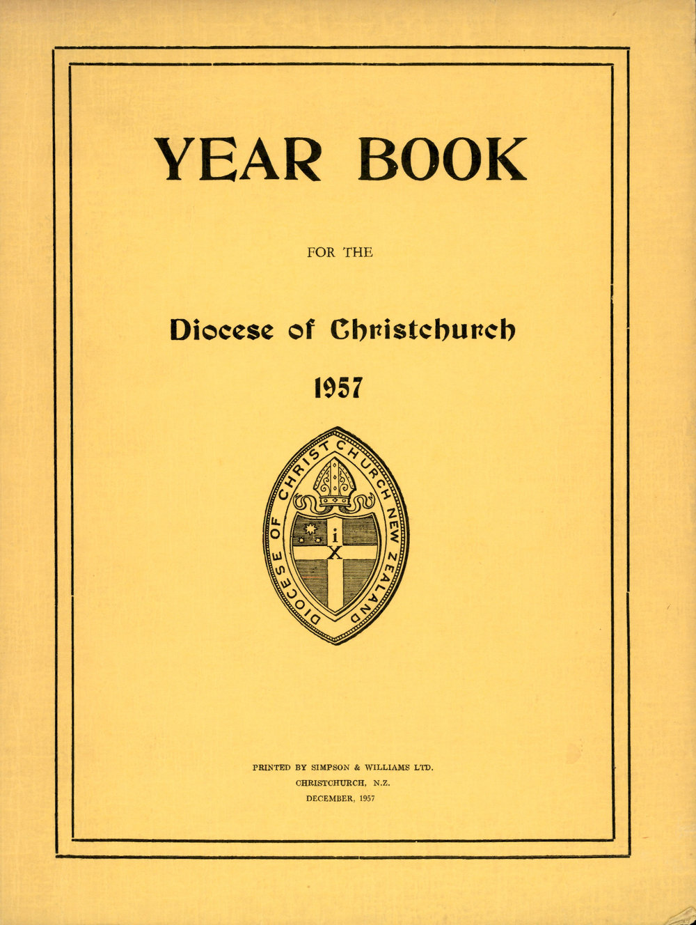 Diocese of Christchurch Year Book 1957