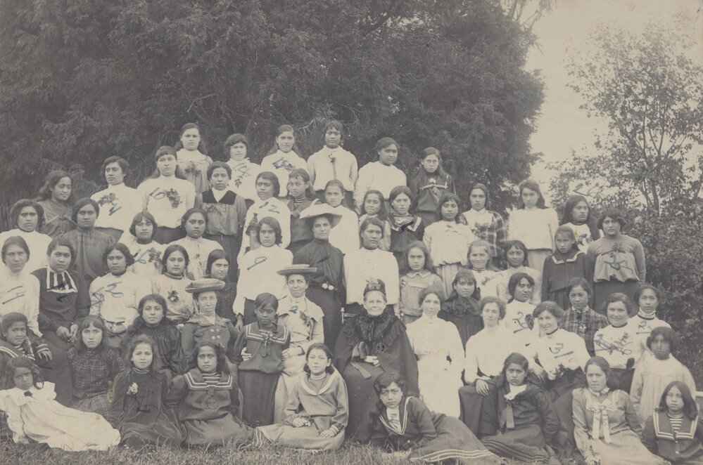 School group with staff 