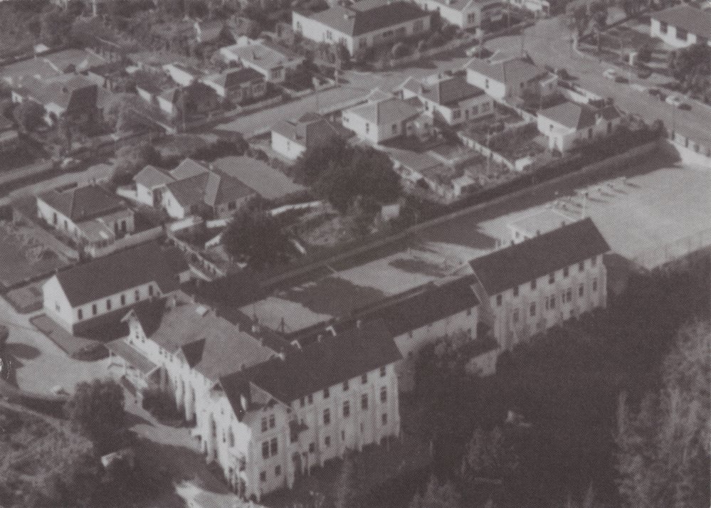 Aerial view of Hukarere School buildings Napier Terrace