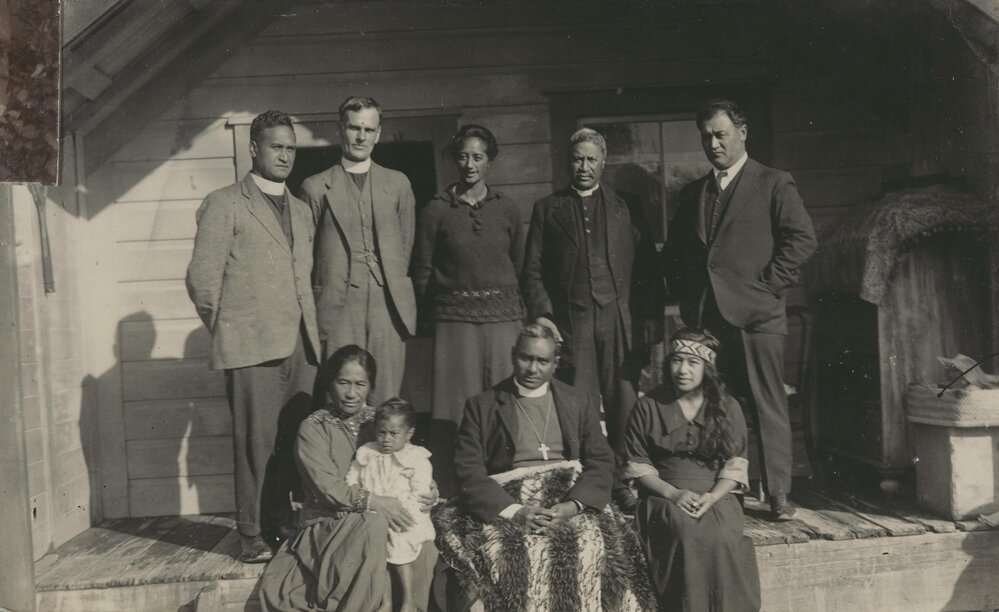 Māori clergy and Bishop with others