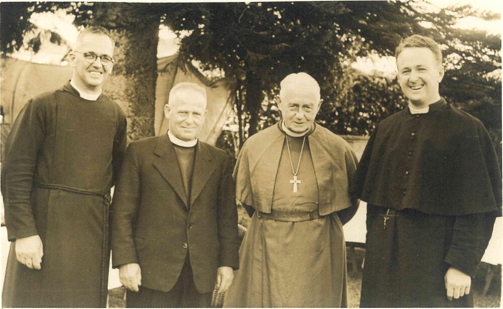 Clergy Attending Wedding of Elsa Charles, 1950