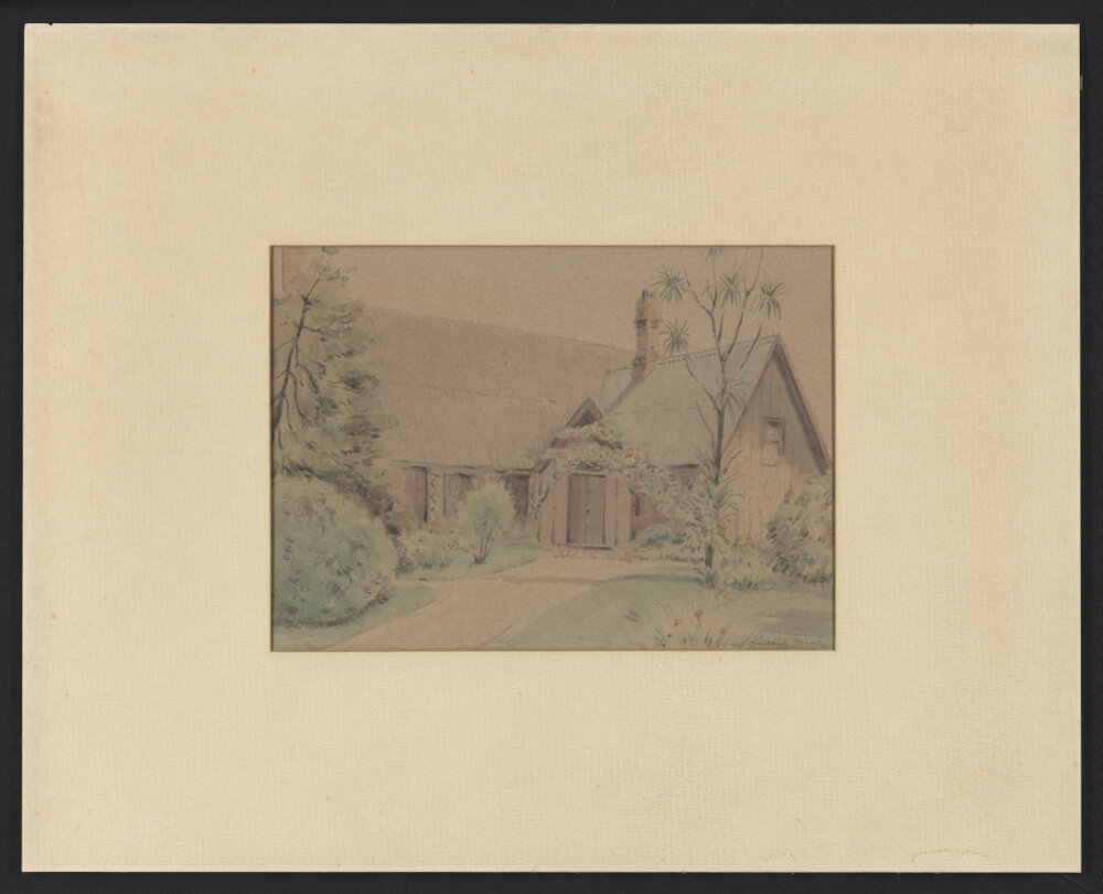 Queen Victoria School Cranleigh Barton Drawing of St Stephen's Headmaster House