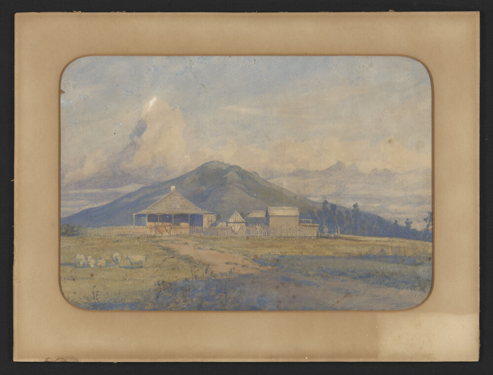 Watercolour of Te Opua Mission Station