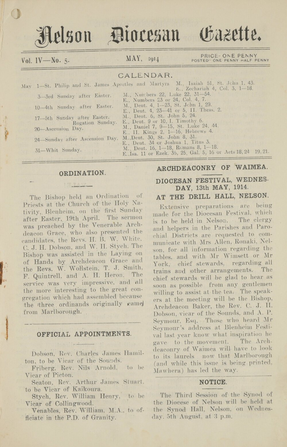 Nelson-Gazettes_1914_05_Vol-04_No-05