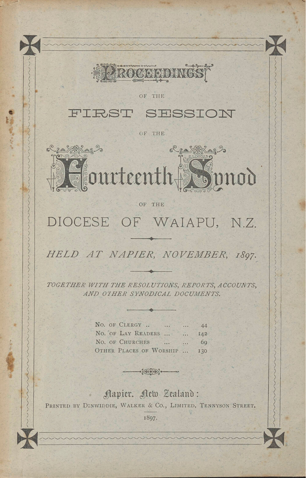 Diocese of Waiapu Synod Proceedings 1897