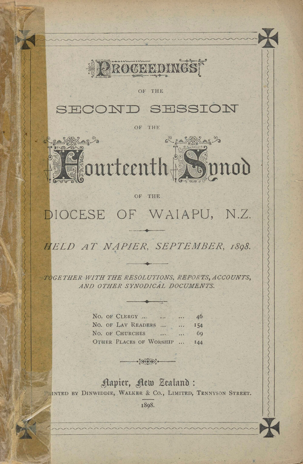 Diocese of Waiapu Synod Proceedings 1898