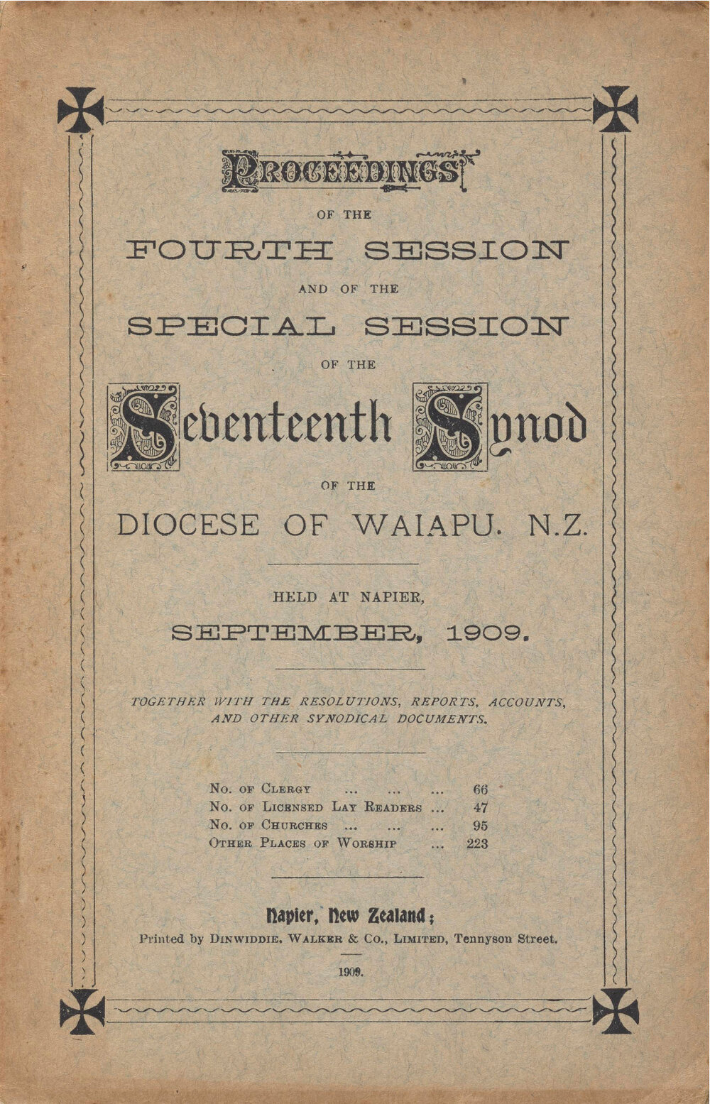 Diocese of Waiapu Synod Proceedings 1909
