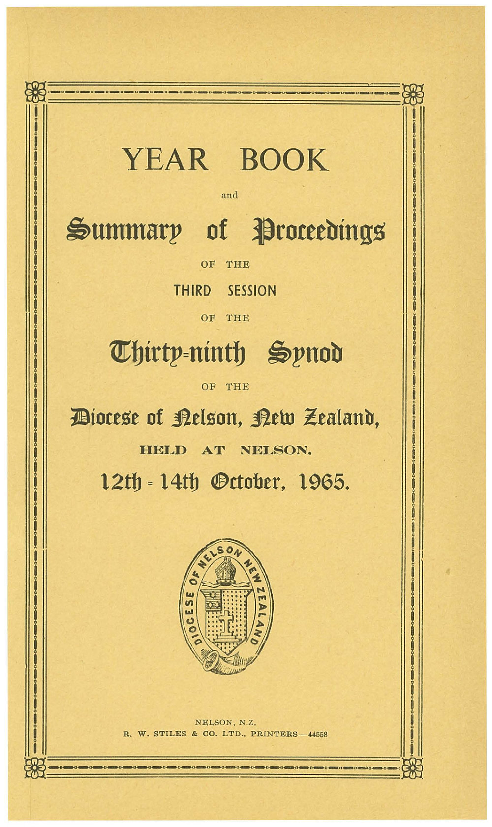 Diocese_Nelson_Synod_1965