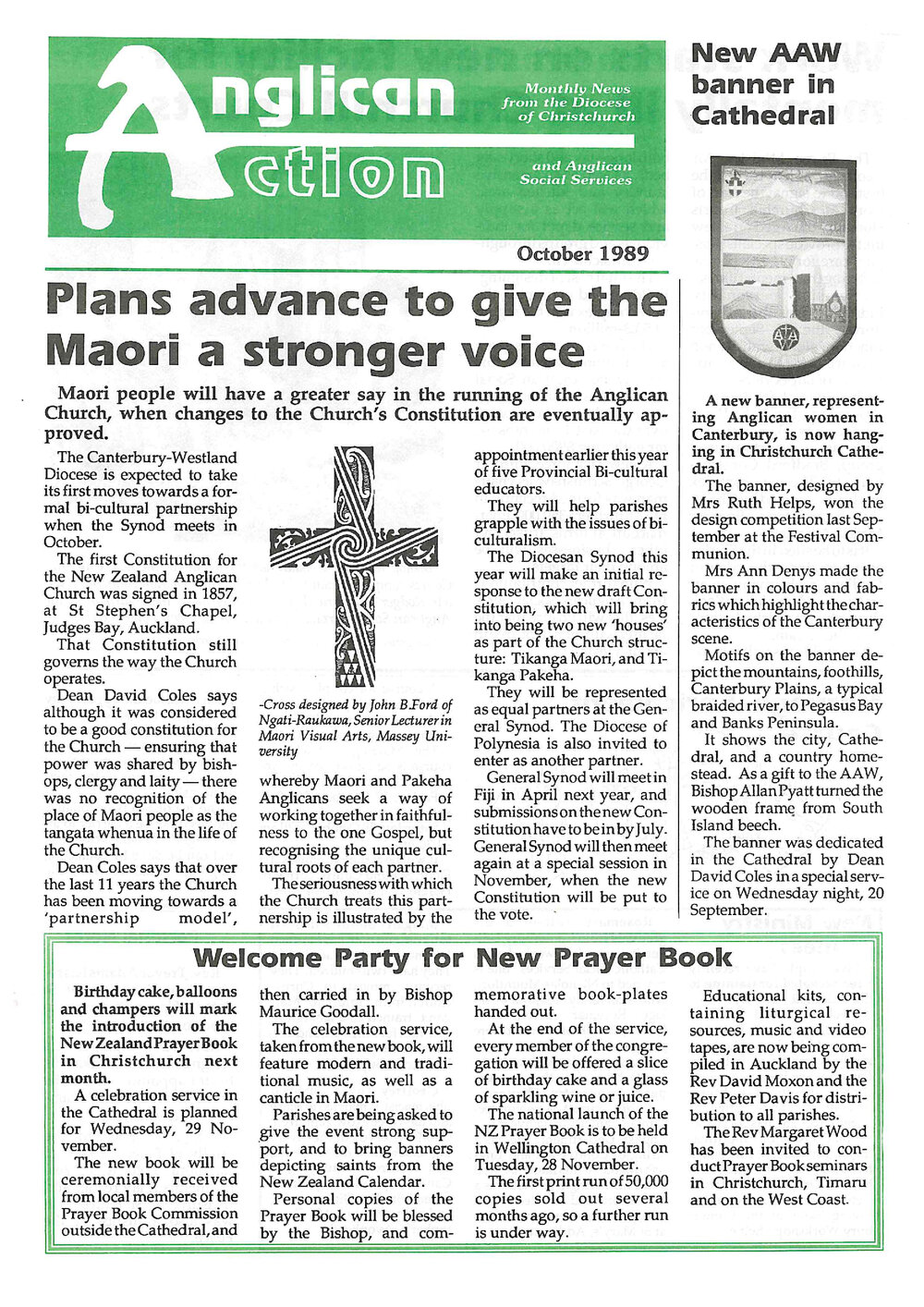 Anglican Action 1989 October
