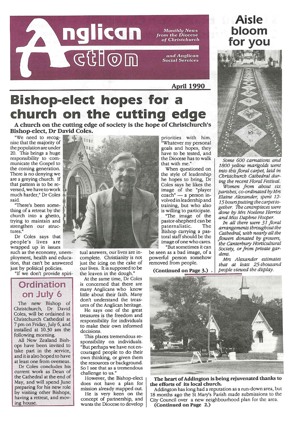 Anglican Action 1990 April