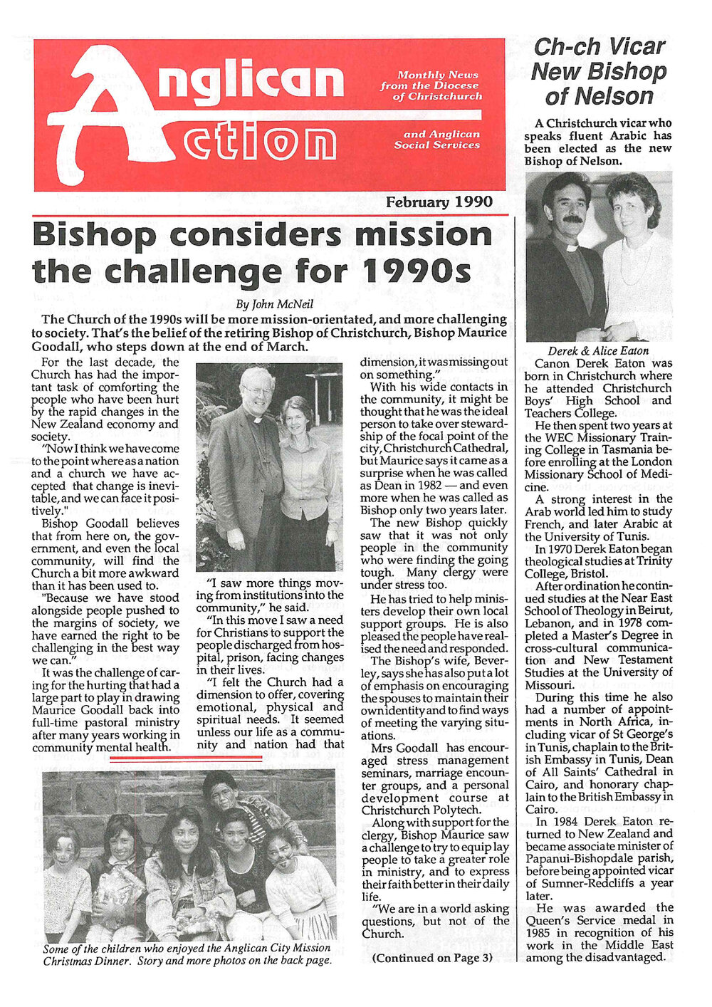 Anglican Action 1990 February