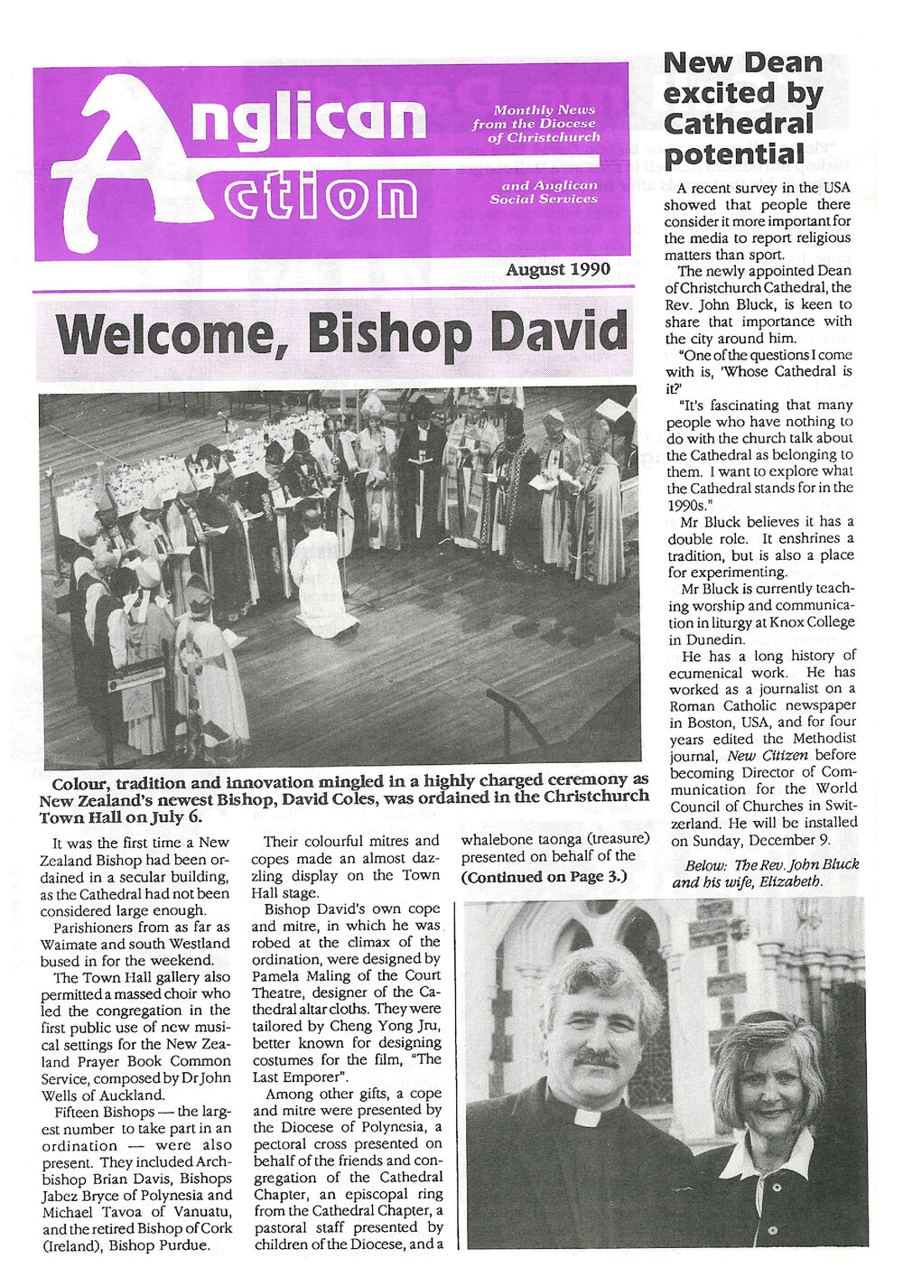 Anglican Action 1990 August