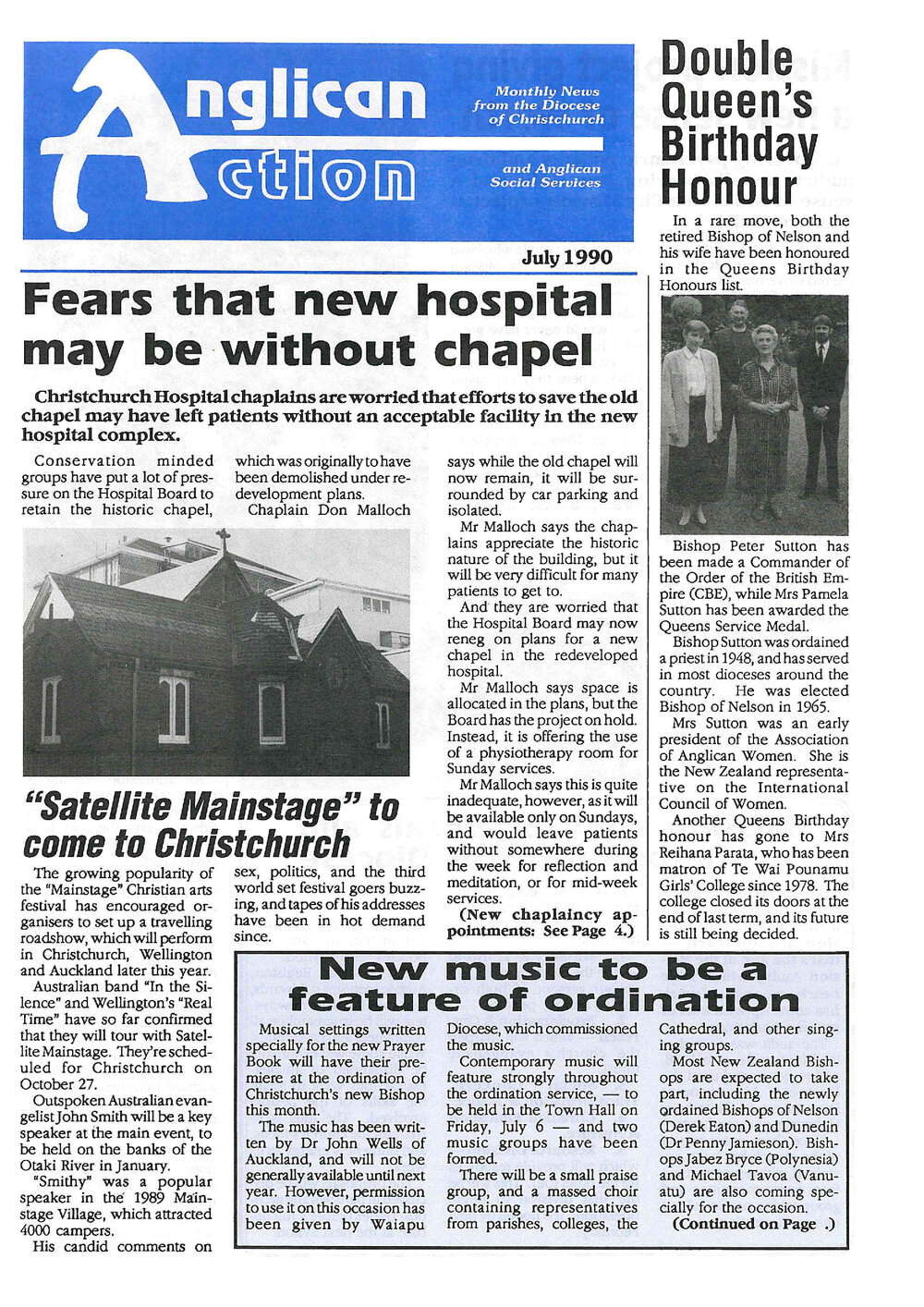 Anglican Action 1990 July