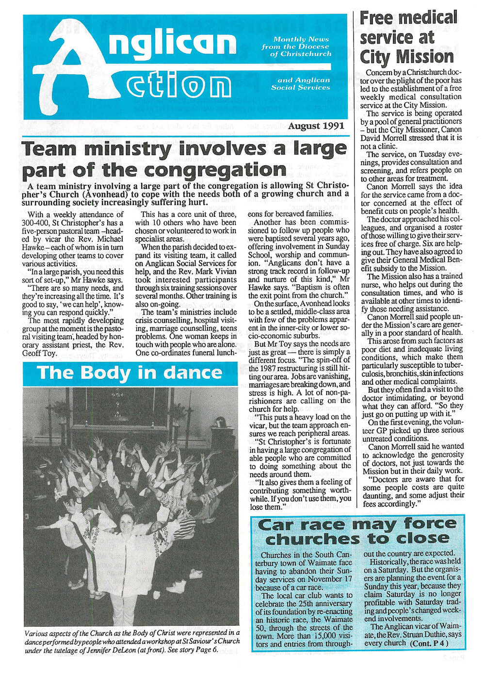 Anglican Action 1991 August
