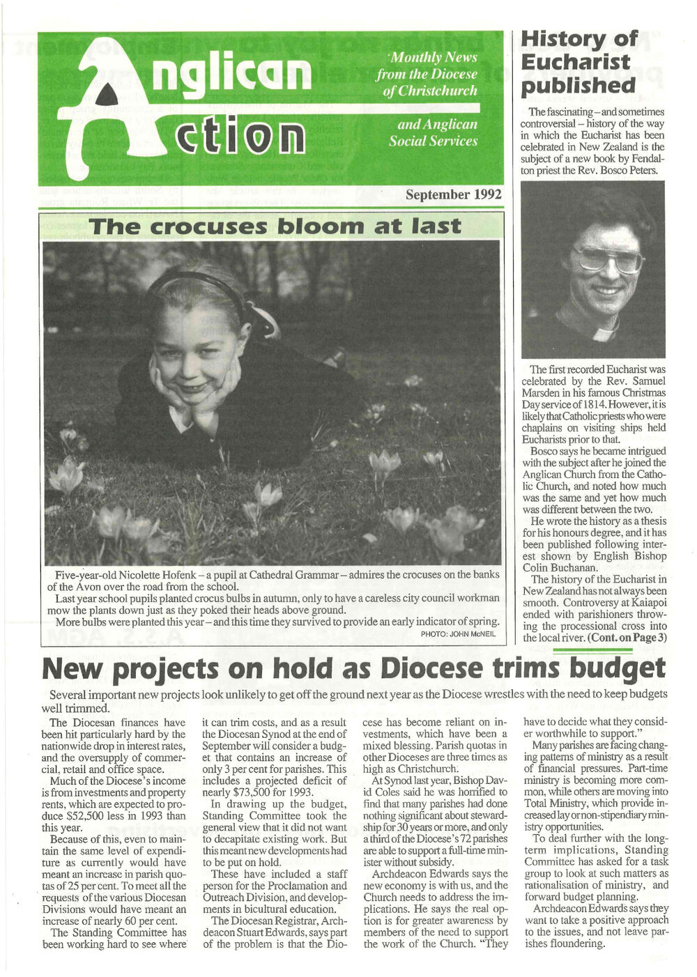 Anglican Action 1992 September