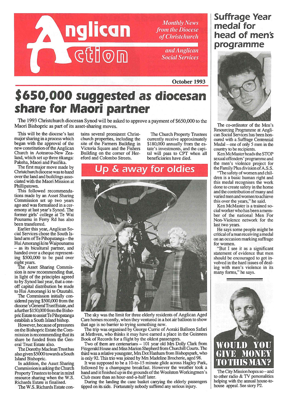 Anglican Action 1993 October