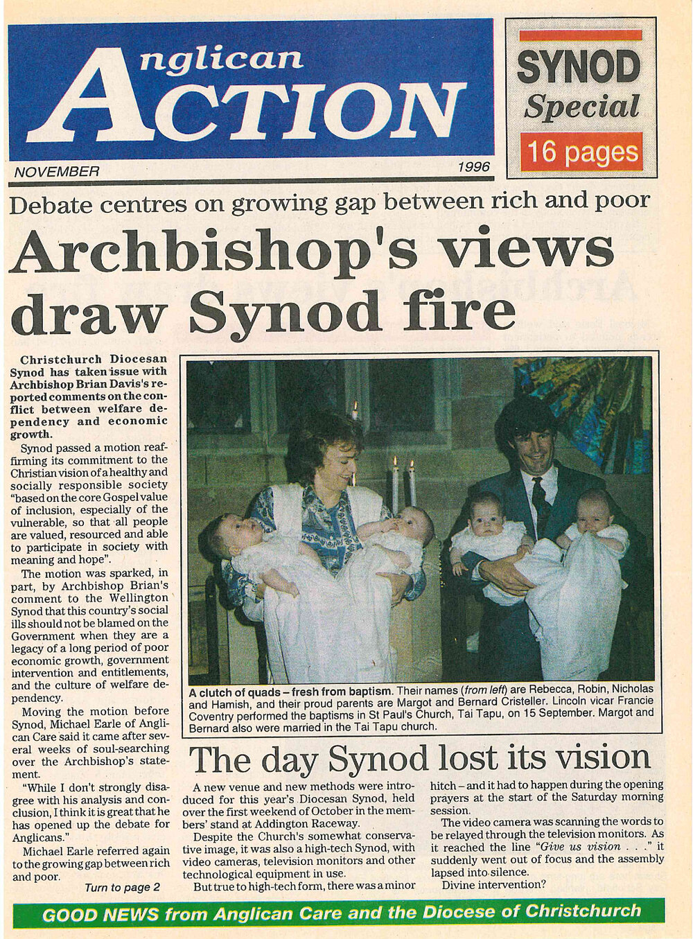 Anglican Action 1996 November